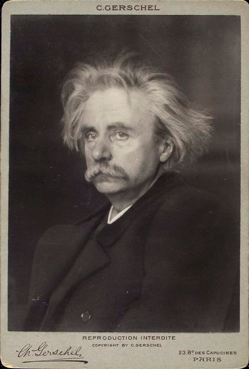 Edvard Grieg, norsk komponist og pianist, slutningen af det 19. eller begyndelsen af det 20. århundrede af Charles Gerschel