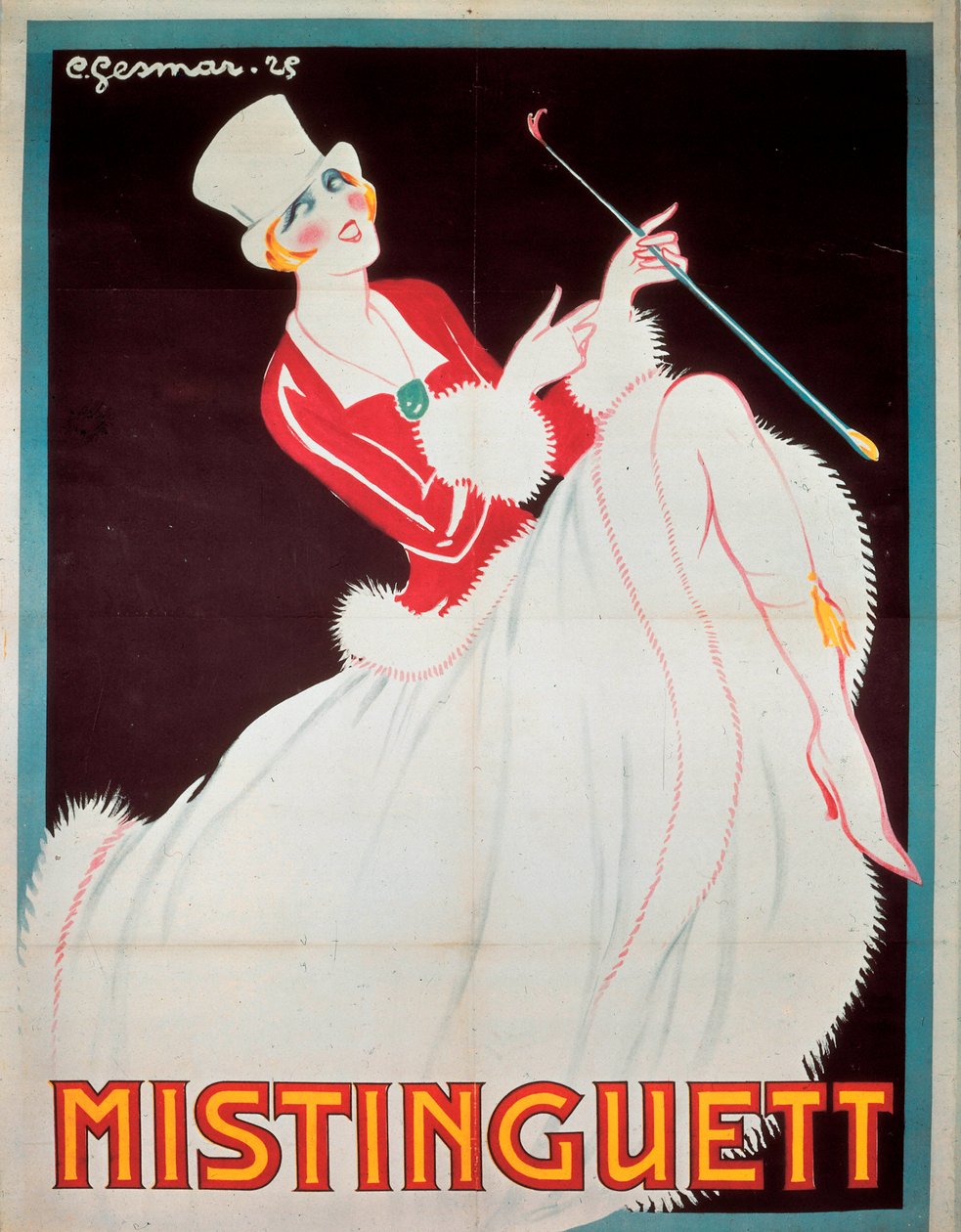 Plakat af Mistinguett af Charles Gesmar