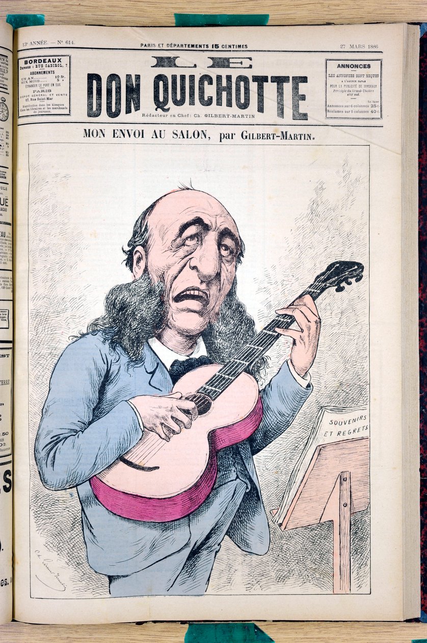 Omslag til ""Le Don Quixote"", nummer 614, Satirisk i farver af Charles Gilbert Martin