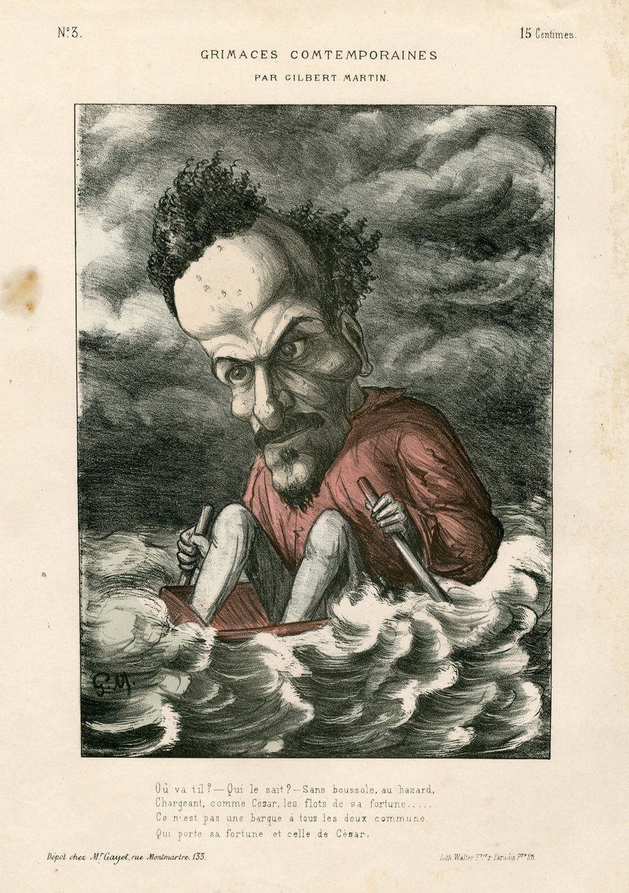 Contemporary Grimases - Illustration af Charles Gilbert-Martin (1839-1905): Rochefort Henri (1831-1913) - Hav af Charles Gilbert Martin
