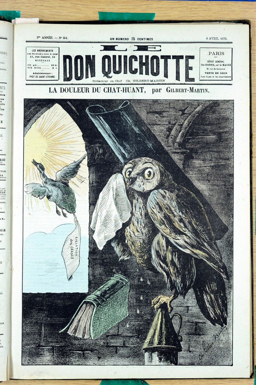 Omslag til "Don Quixote", nummer 94, Satirical en Colours af Charles Gilbert Martin
