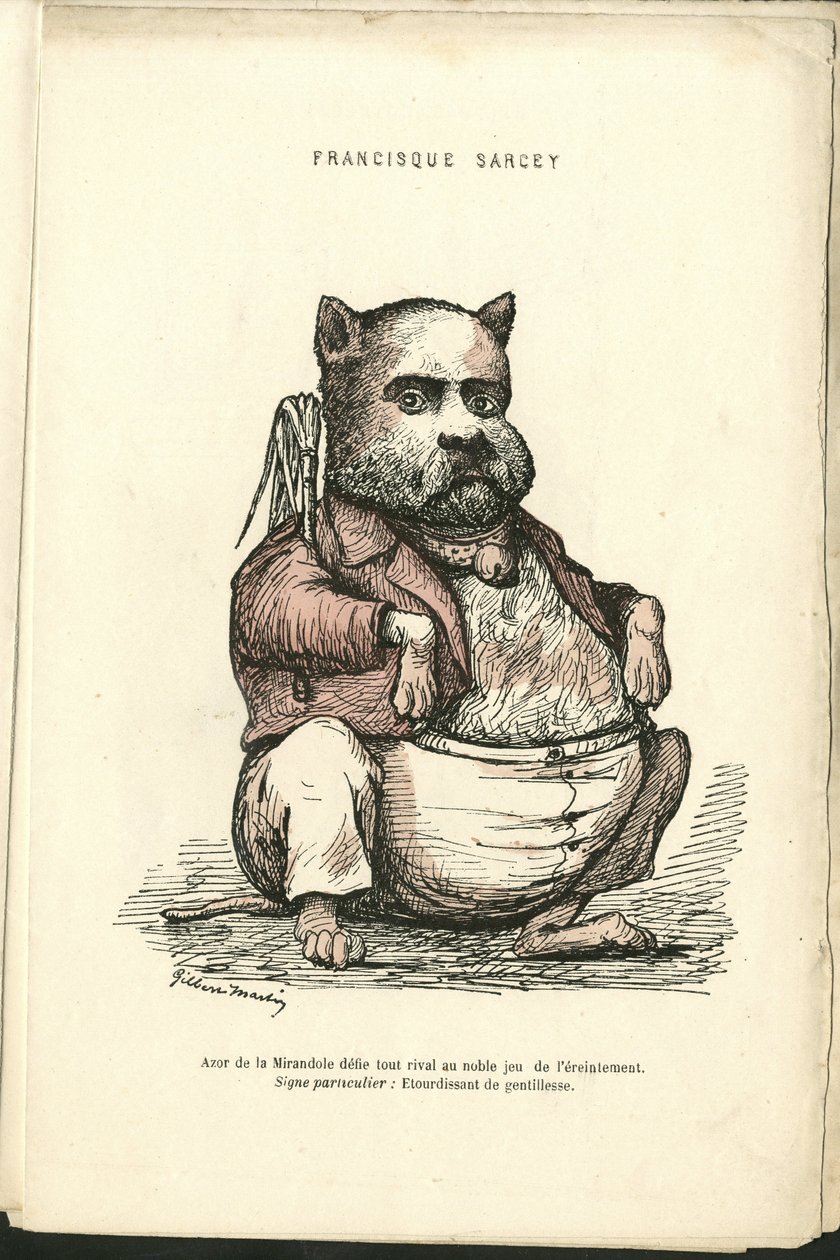 Illustration af Charles Gilbert-Martin (1839-1905) i "" Contemporary Grimaces"" af Charles Gilbert Martin