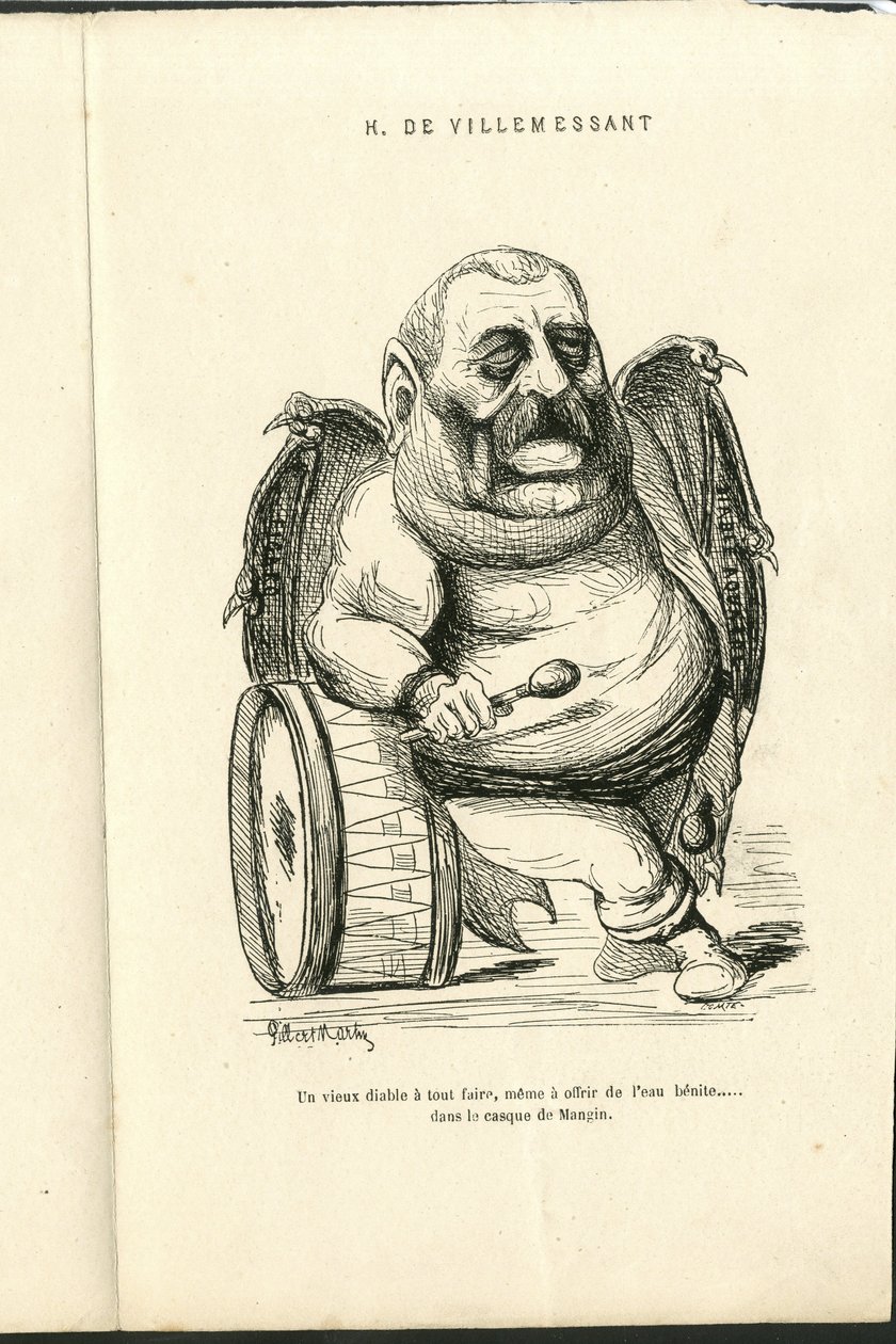 Illustration af Charles Gilbert-Martin (1839-1905) i "" Contemporary Grimaces"" af Charles Gilbert Martin