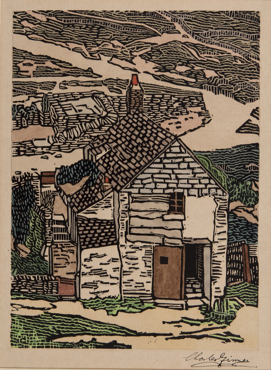 Cornish Cottage af Charles Ginner