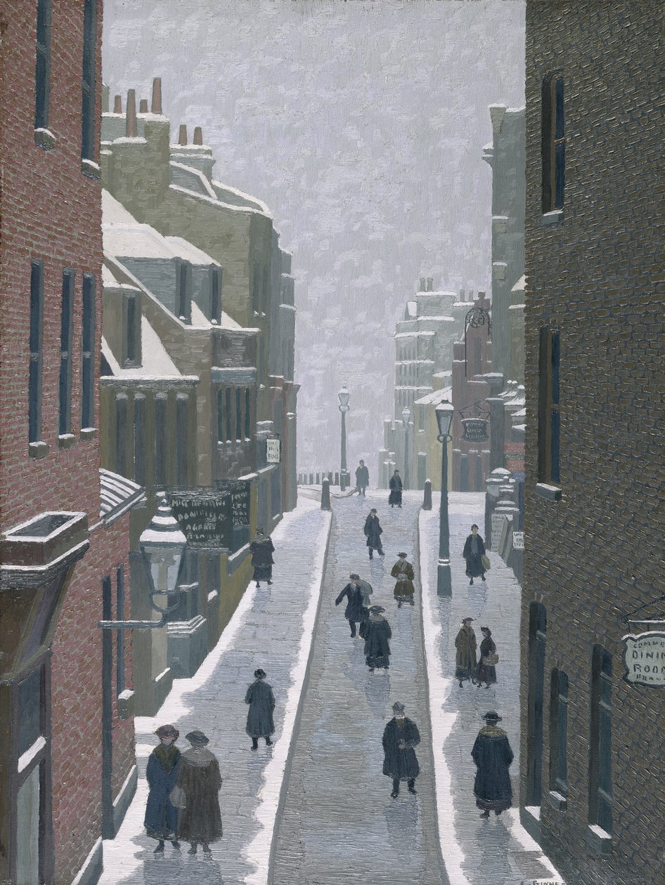 Flask Walk, Hampstead af Charles Ginner