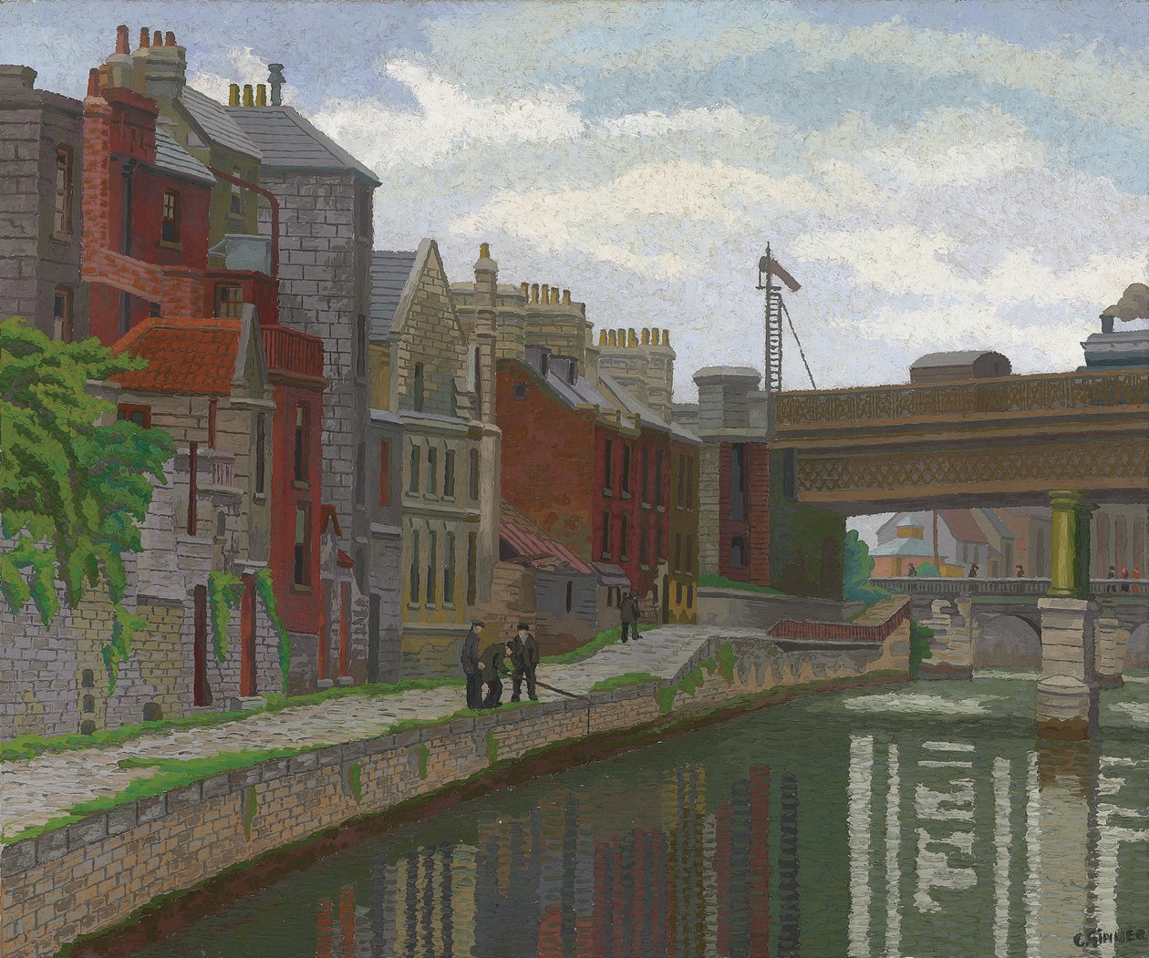 Gamle Huse, Bad af Charles Ginner