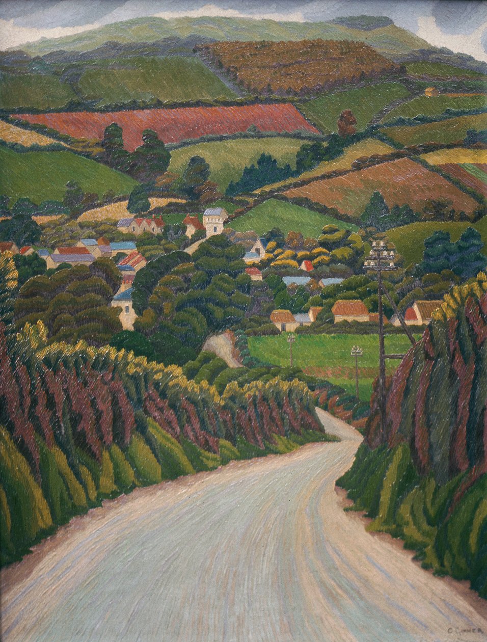 Penally Hill, Cornwall af Charles Ginner