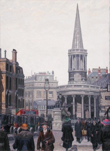 The Church of All Souls, Langham Place, London af Charles Ginner