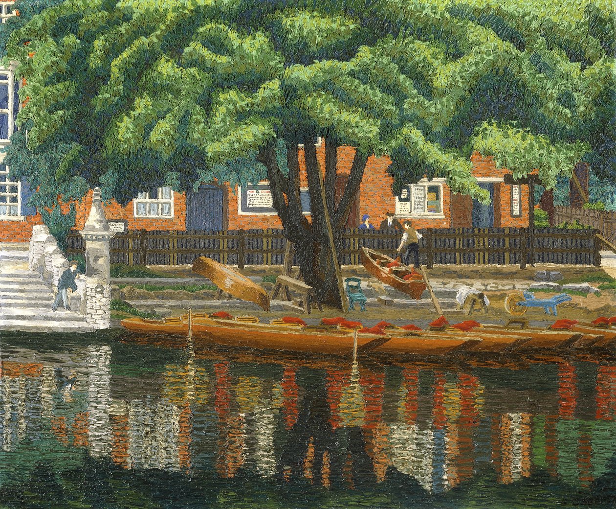 Landing Stage, Stratford-Upon-Avon af Charles Ginner