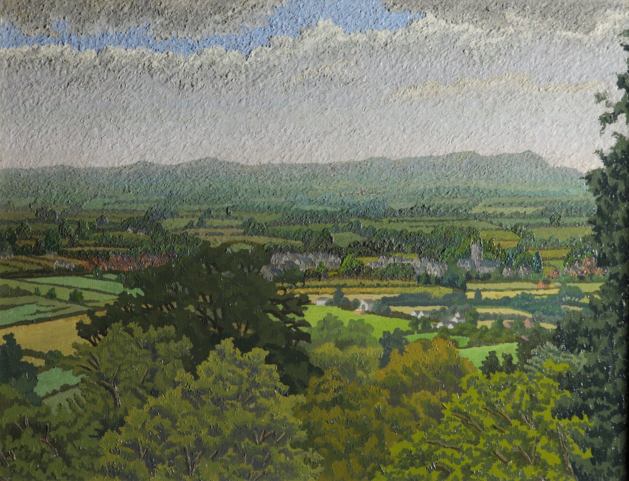 The Malvern Hills, Worcestershire (olie på lærred) af Charles Ginner