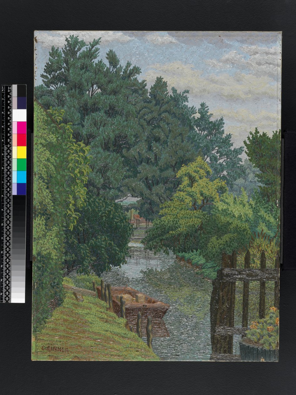 Punten i Møllestrømmen, ca. 1930 af Charles Ginner