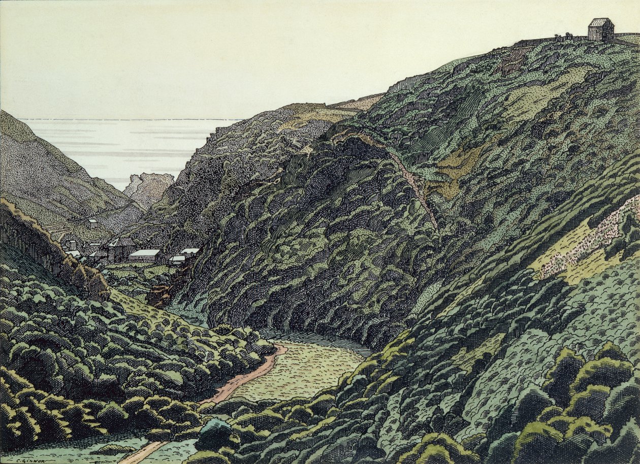 Valency Valley, Boscastle, Cornwall af Charles Ginner