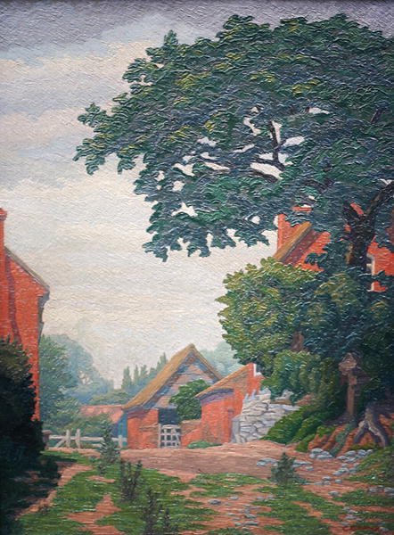Woodlane Farm, Bearley (olie) af Charles Ginner