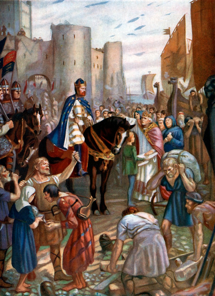 William Rufus ved Tower of London, slutningen af det 11. århundrede, c1920. af Charles Goldsborough Anderson