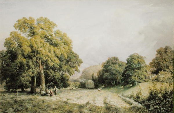 Høproduktion, Lewes, Sussex (akvarel på papir) af Charles Grant Davidson