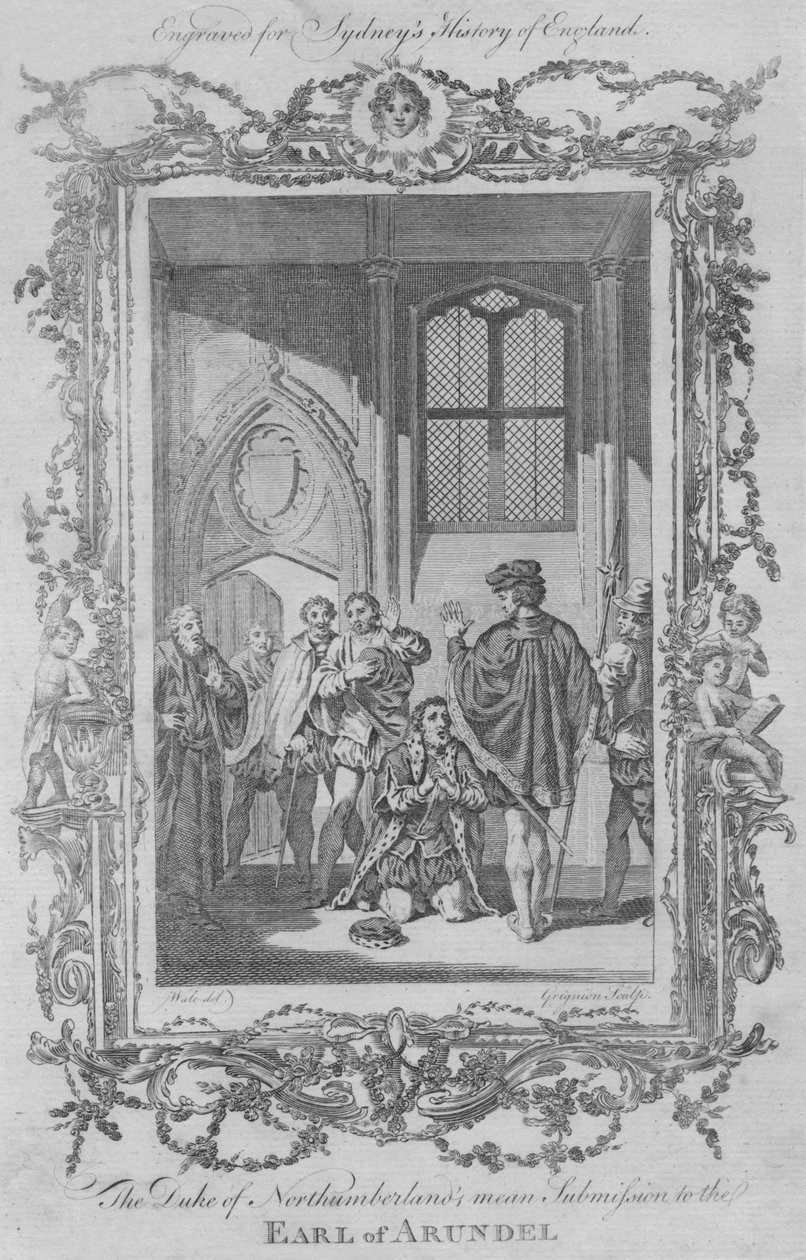 Hertugen af Northumberland betyder underkastelse til jarlen af Arundel, 1773. af Charles Grignion