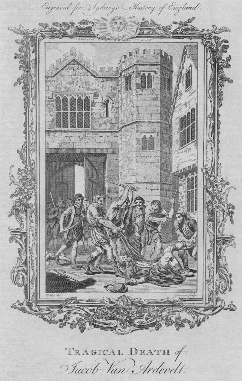 Jacob Van Ardevelts tragiske død, 1773. af Charles Grignion
