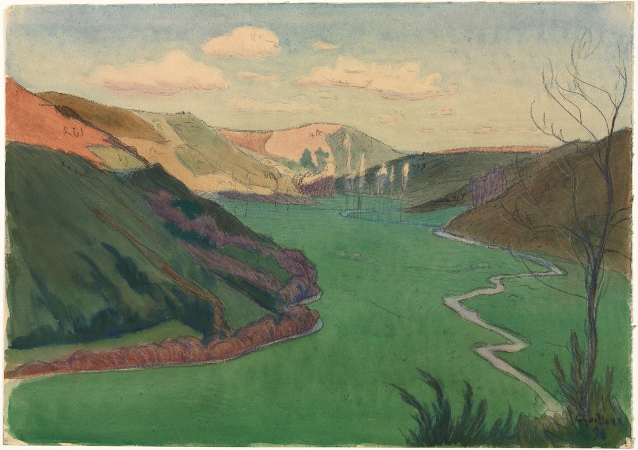 Valley of the Stangala, nær Quimper, 1896. af Charles Guilloux
