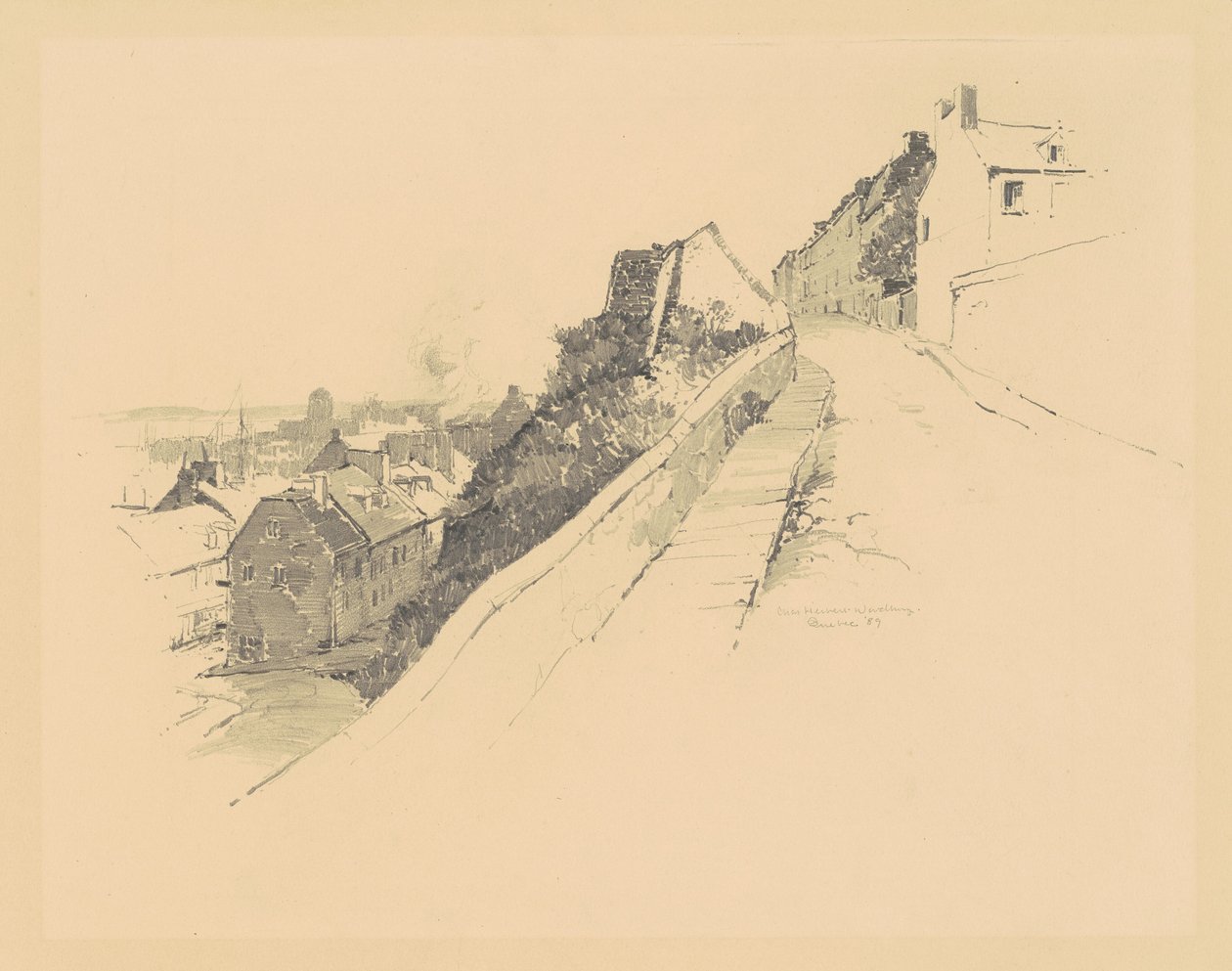 Tæt på Hope Gate, Quebec af Charles H. Woodbury