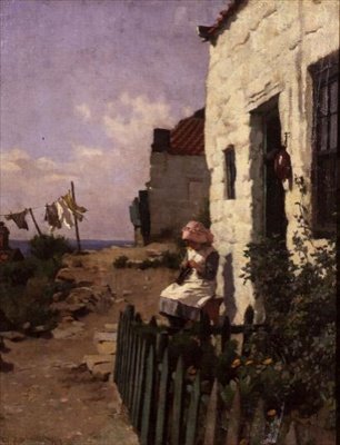 Ved hyttedøren af Charles Haigh Wood