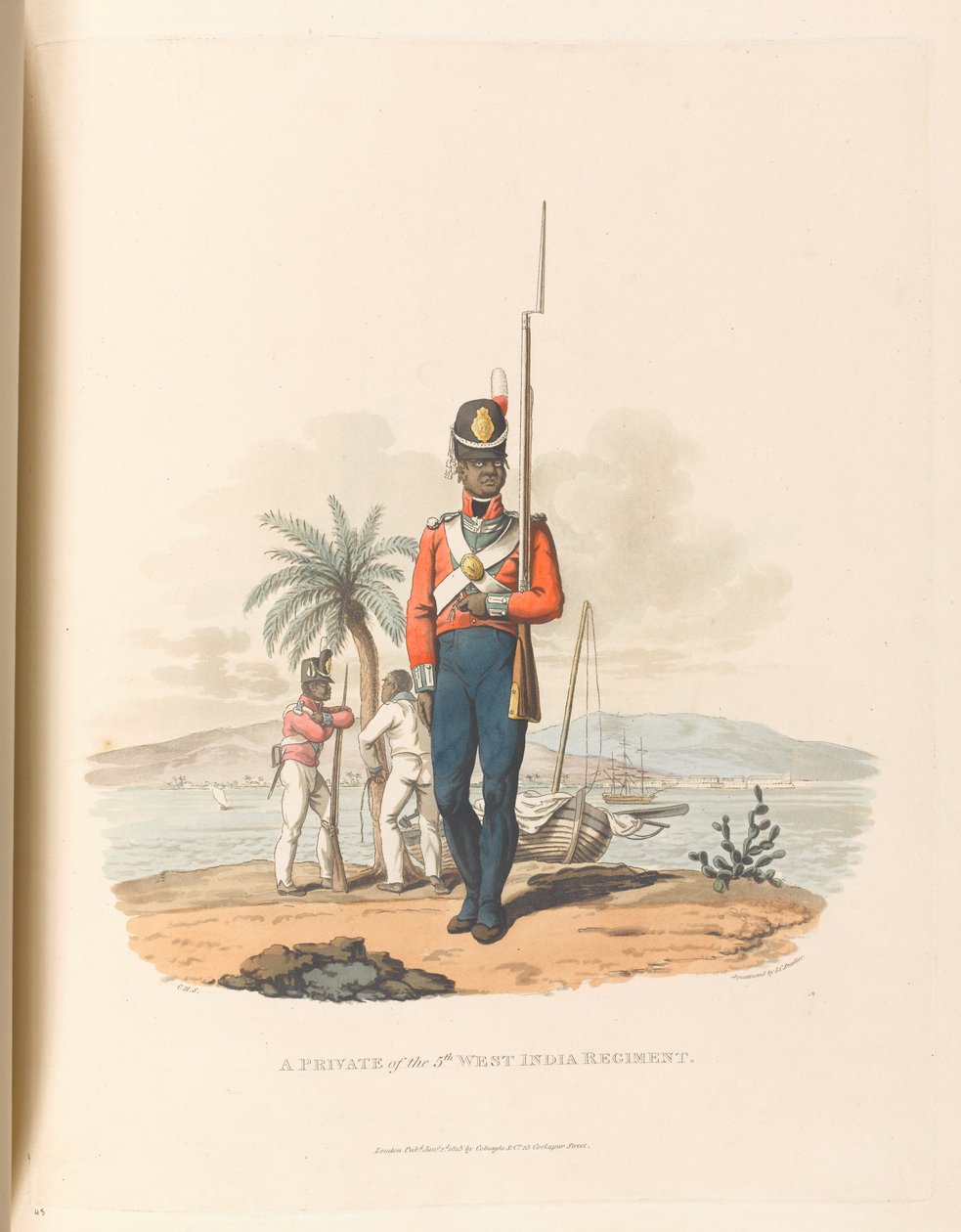 En menig fra 5. vestindiske regiment af Charles Hamilton (after) Smith