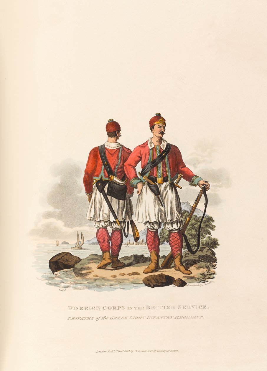 Foreign Corps i den britiske tjeneste. Menige fra det græske lette infanteriregiment af Charles Hamilton (after) Smith