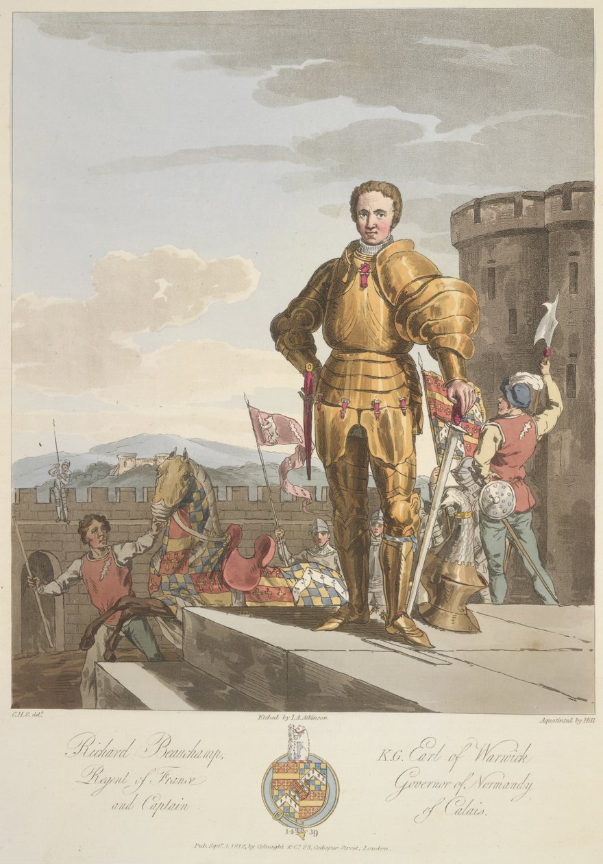 Richard Beauchamp (1381-1439) Earl of Warwick, Anno 1439, illustration fra 