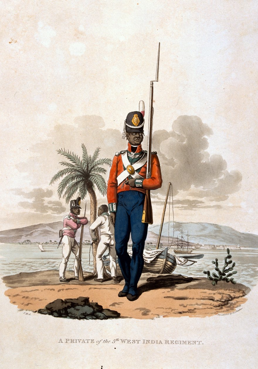 En menig fra 5. vestindiske regiment, fra 