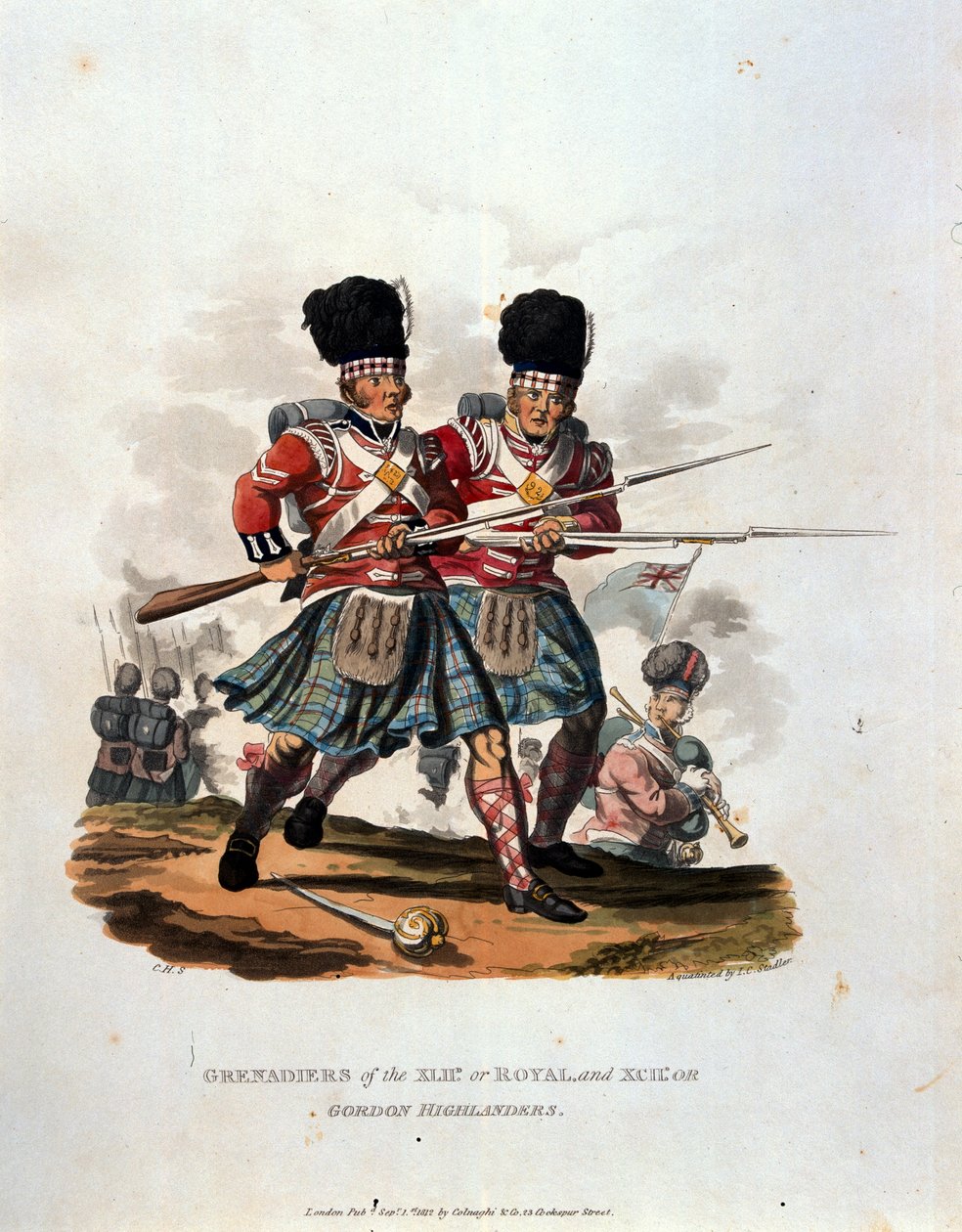 Grenadier af 42. (eller Royal) og 141. eller, Gordon Highlanders, fra 