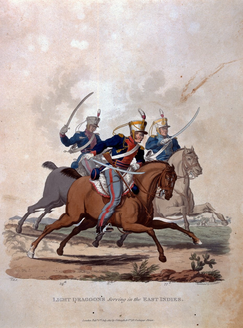 Lette dragoner, der tjener Ostindien, fra 