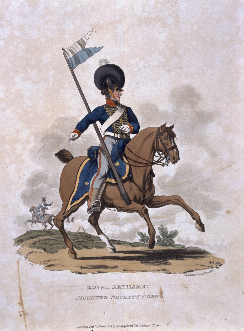 Royal Artillery Mounted Rockett Corps, fra 