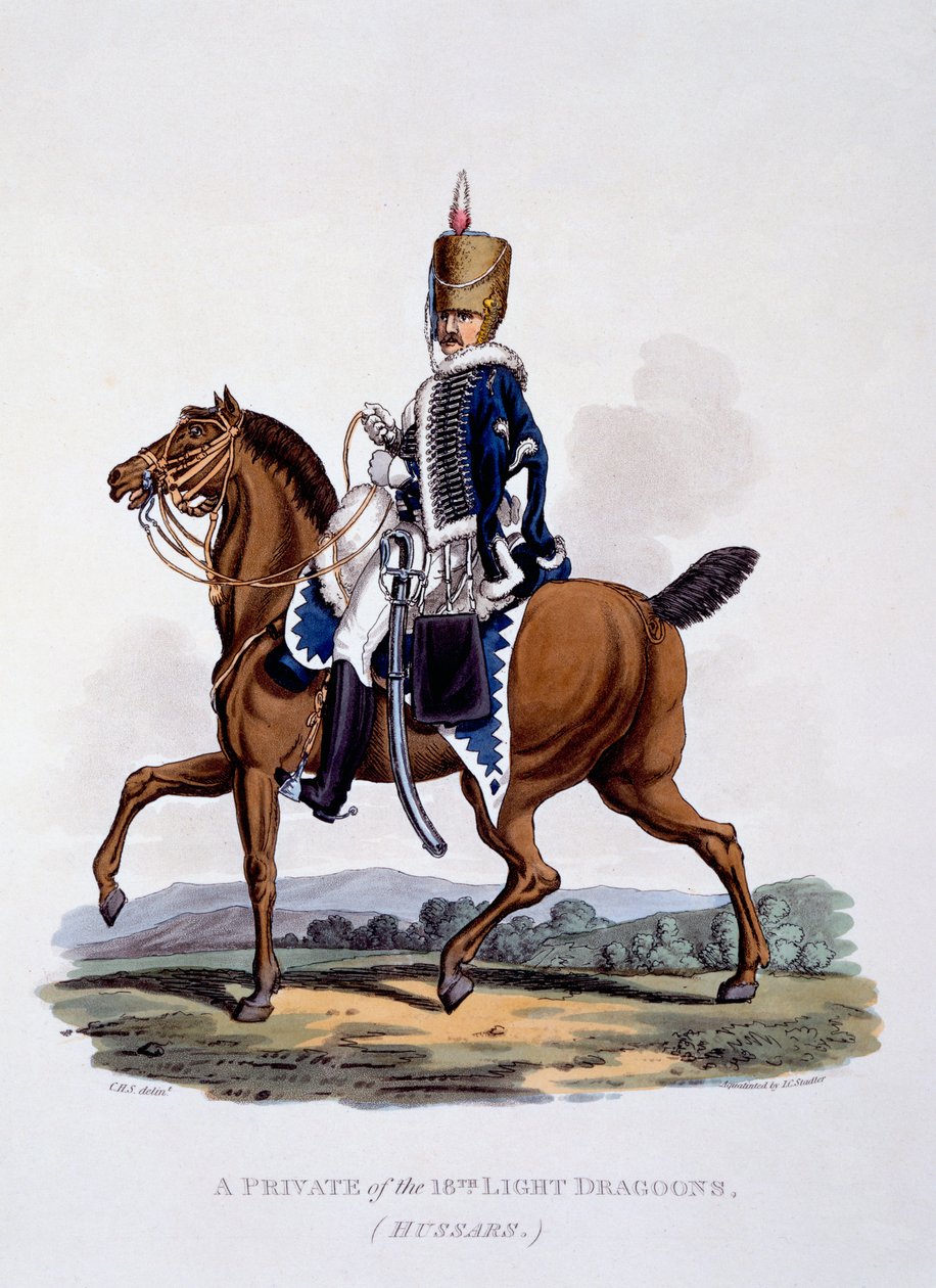Uniform of a Private of the 18th Light Dragons (Hussars), fra 