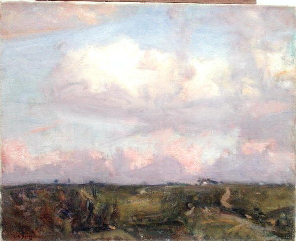 Eftermiddagsskyer (olie på lærred) af Charles Harold Davis