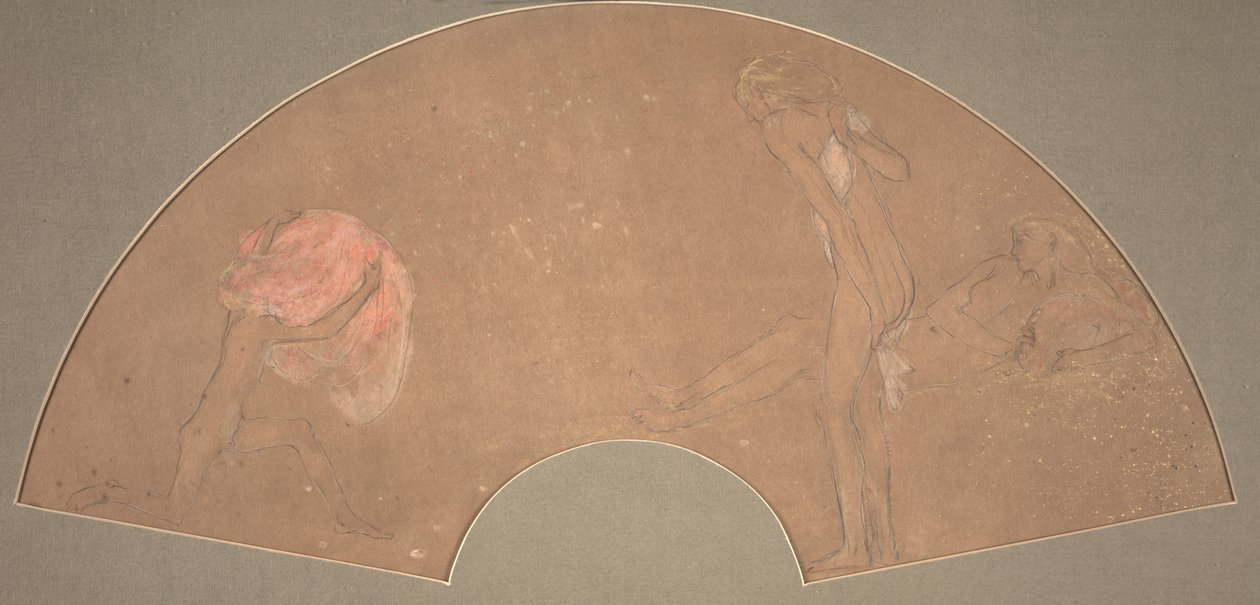 Figurscene (blyant og gouache på brunt papir) af Charles Haslewood Shannon