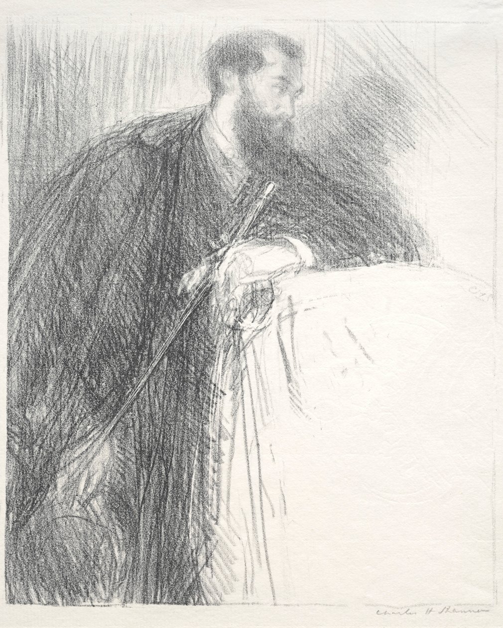 Lucien Pissarro, 1895. af Charles Haslewood Shannon