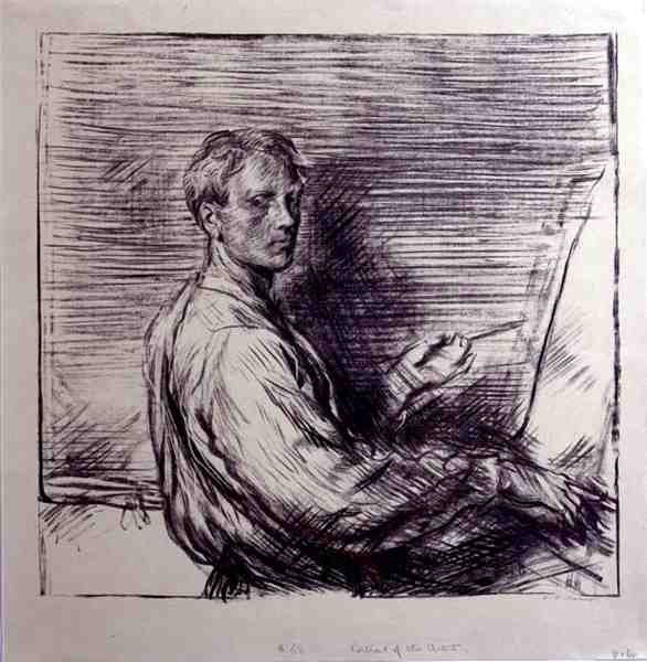 Portræt af kunstneren af Charles Haslewood Shannon