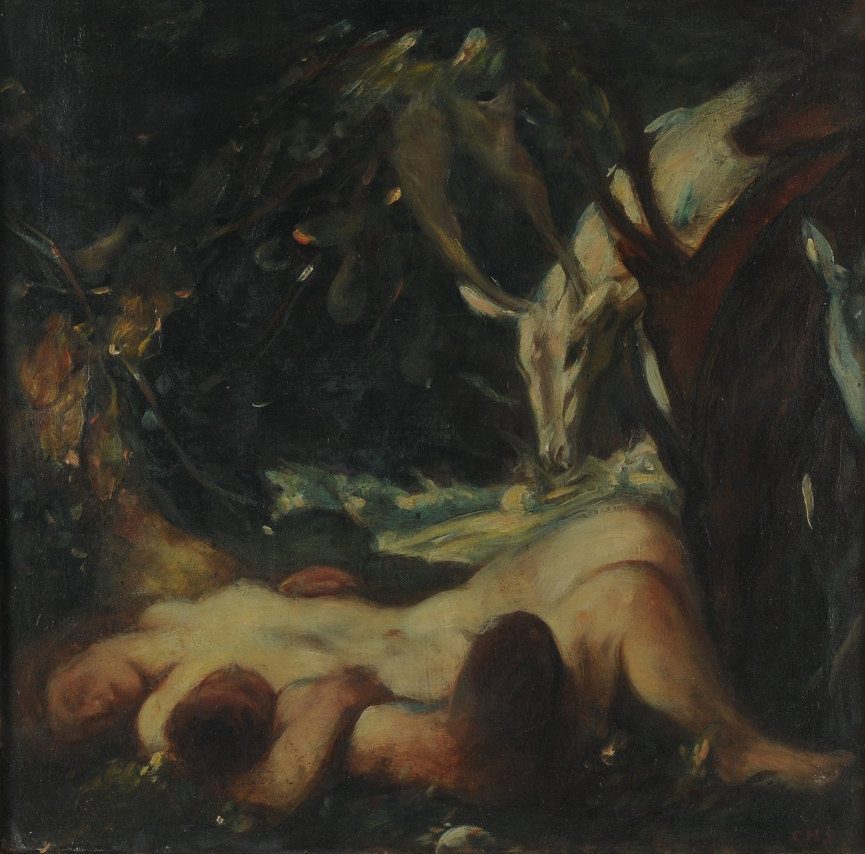 Studie til Den sovende trænymfe, 1903-06 af Charles Haslewood Shannon