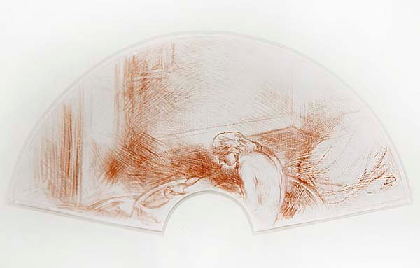 Badet (litho) af Charles Haslewood Shannon