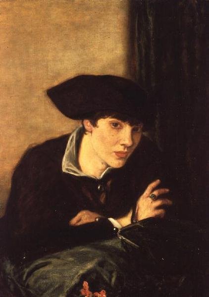 Damen med den sorte hat, portræt af frøken Rachel Castellan, 1915 af Charles Haslewood Shannon