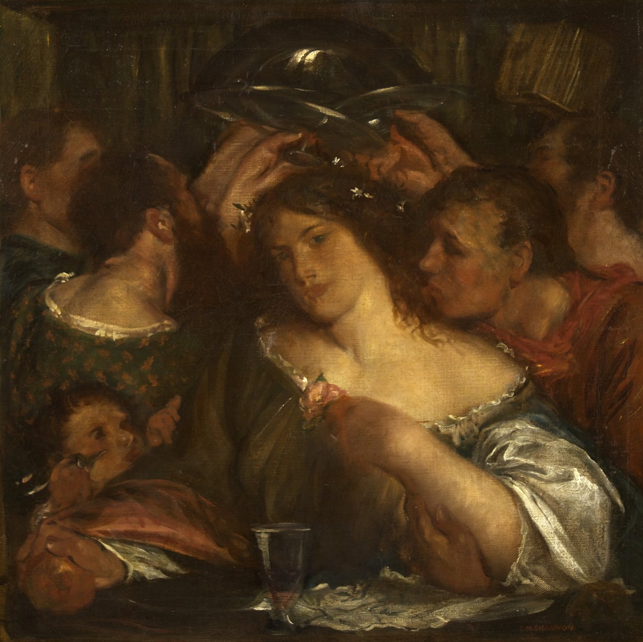 Tibullus in the House of Delia, ca. 1900 (olie på lærred) af Charles Haslewood Shannon