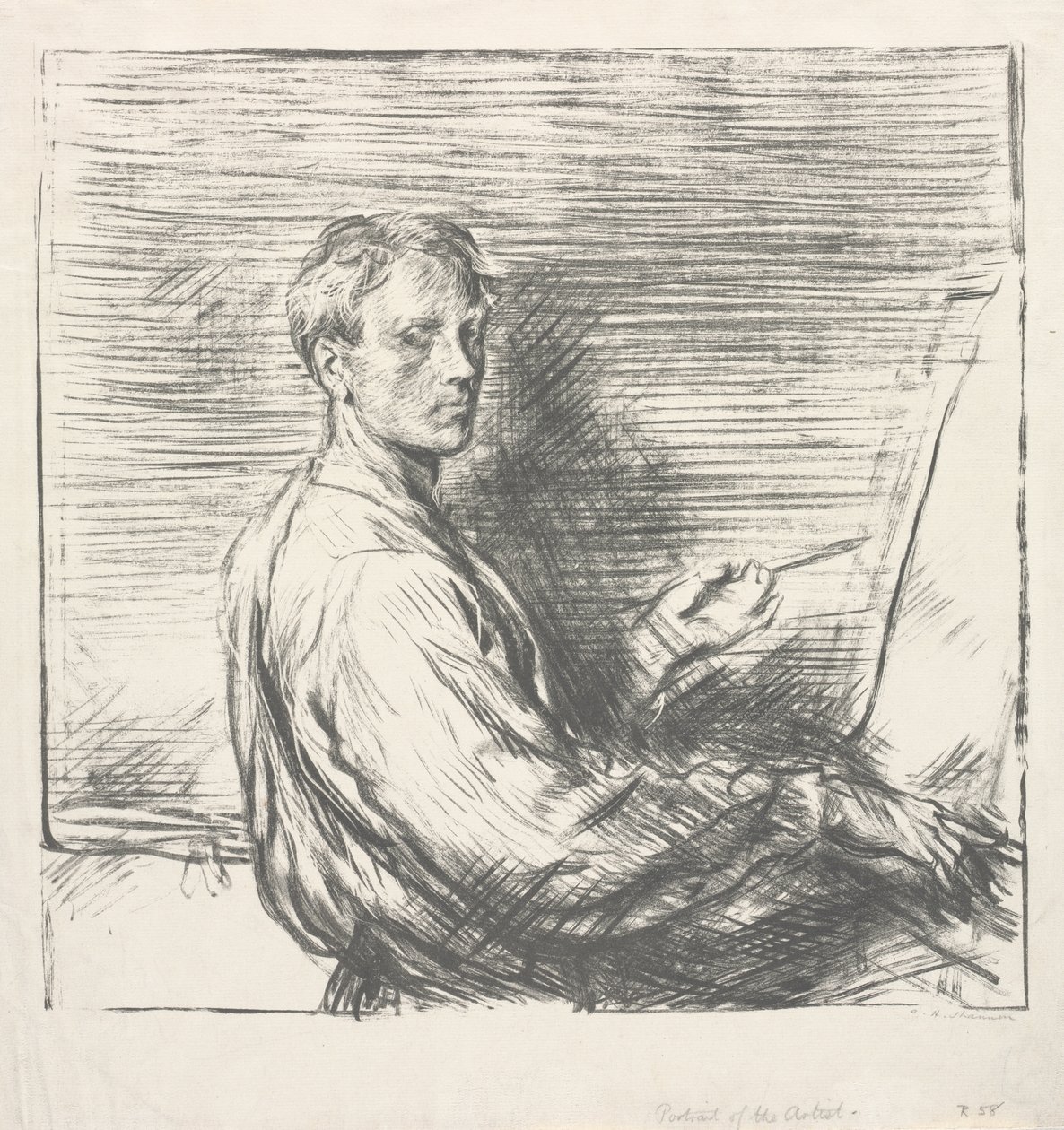 Portræt af kunstneren, nr. 1 af Charles Hasslewood Shannon