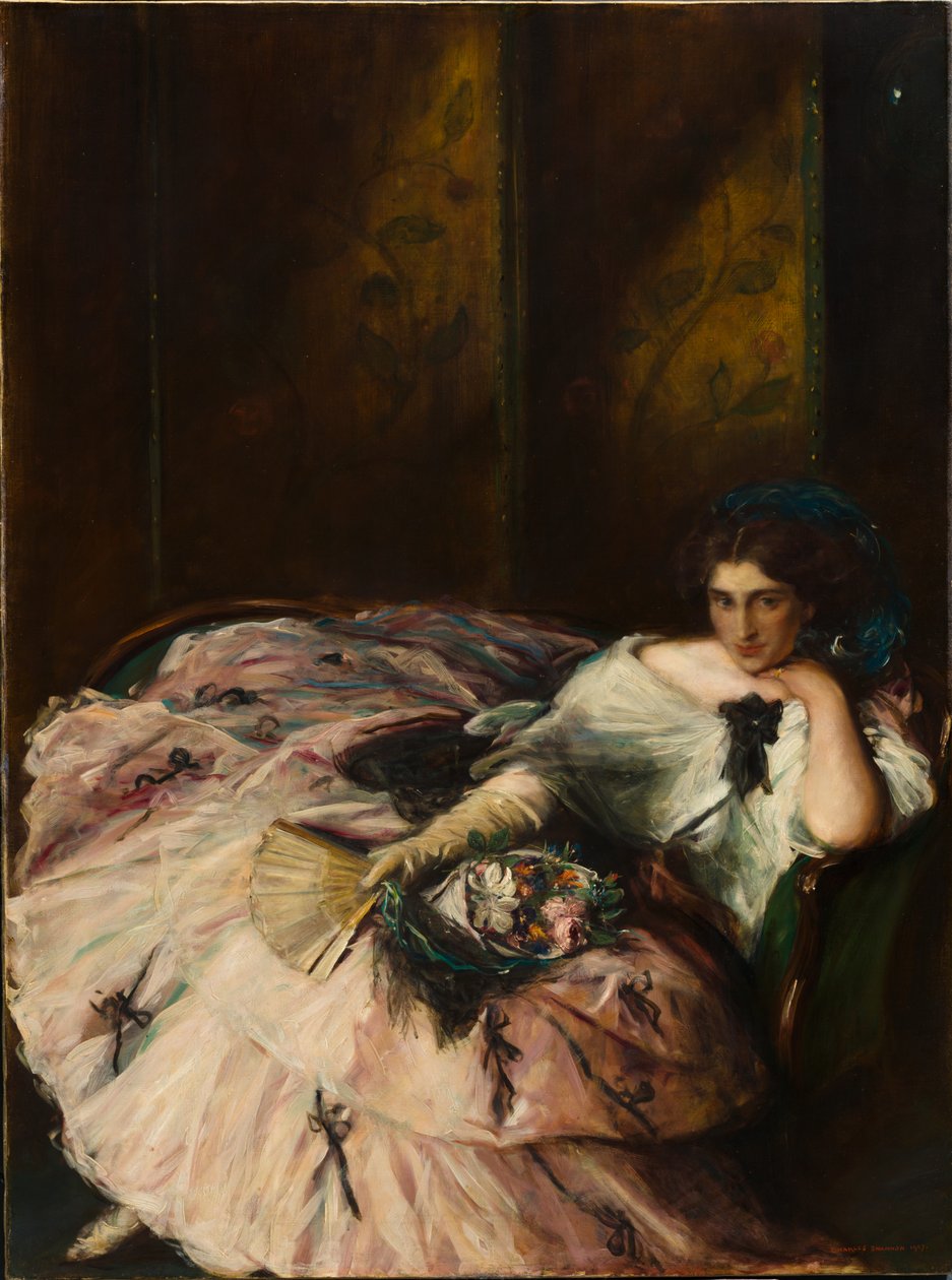 Souvenir af et internationalt bal-portræt af frøken Kathleen Bruce, 1907. af Charles Hasslewood Shannon