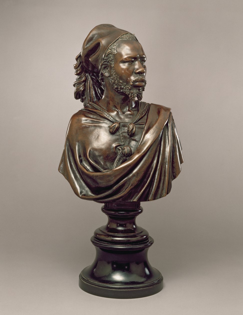 Portrætbuste af Said Abdullah fra Mayacen, Kongedømmet Darfur, Sudan, 1848 (bronze) af Charles Henri Joseph Cordier