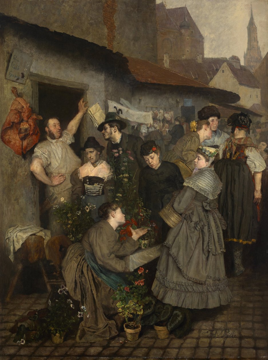På Viktualienmarkt af Charles Henri Pille