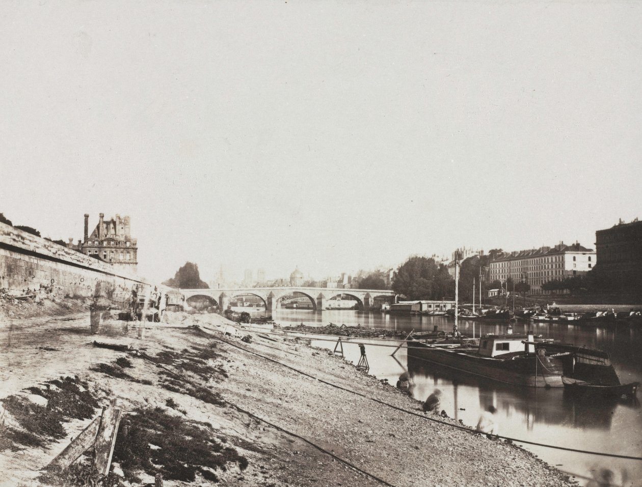 Udsigt fra Pont de la Concorde, 1852. af Charles Henri Plaut
