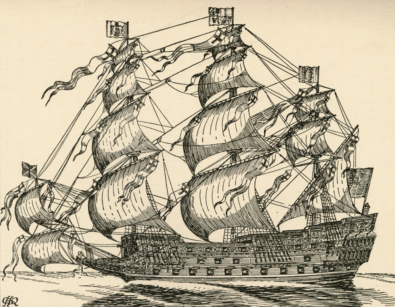 The Sovereign of the Seas, 1931 af Charles Henry Bourne Quennell
