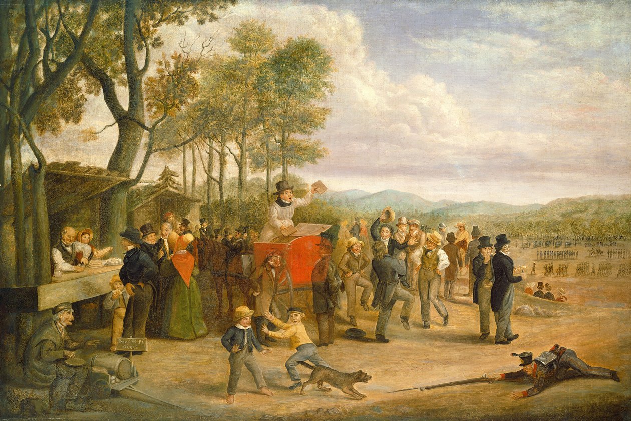 Mønstringsdag, 1843 eller senere. af Charles Henry Granger
