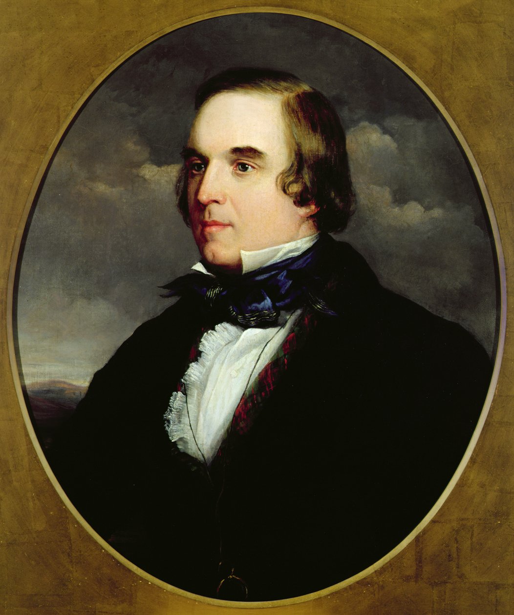 Portræt af George Linley (1798-1865) (olie på lærred) af Charles Henry Schwanfelder
