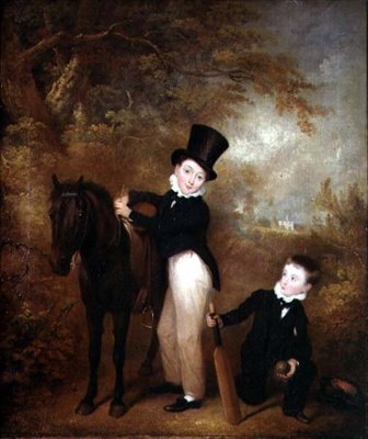 Portræt af William og Charles Chadwick på Burley Lodge af Charles Henry Schwanfelder