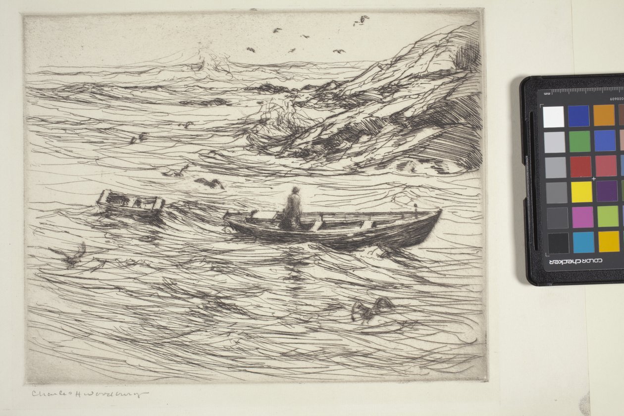Indkøring (ætsning og tørpunkt) af Charles Herbert Woodbury